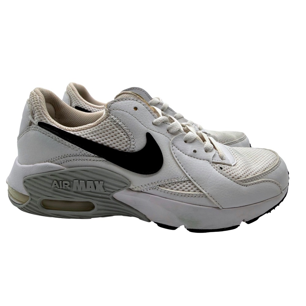Nike Air Max Excee Shoes Womens 7.5 White Black CD4165-100 Low‎ Top Sneaker